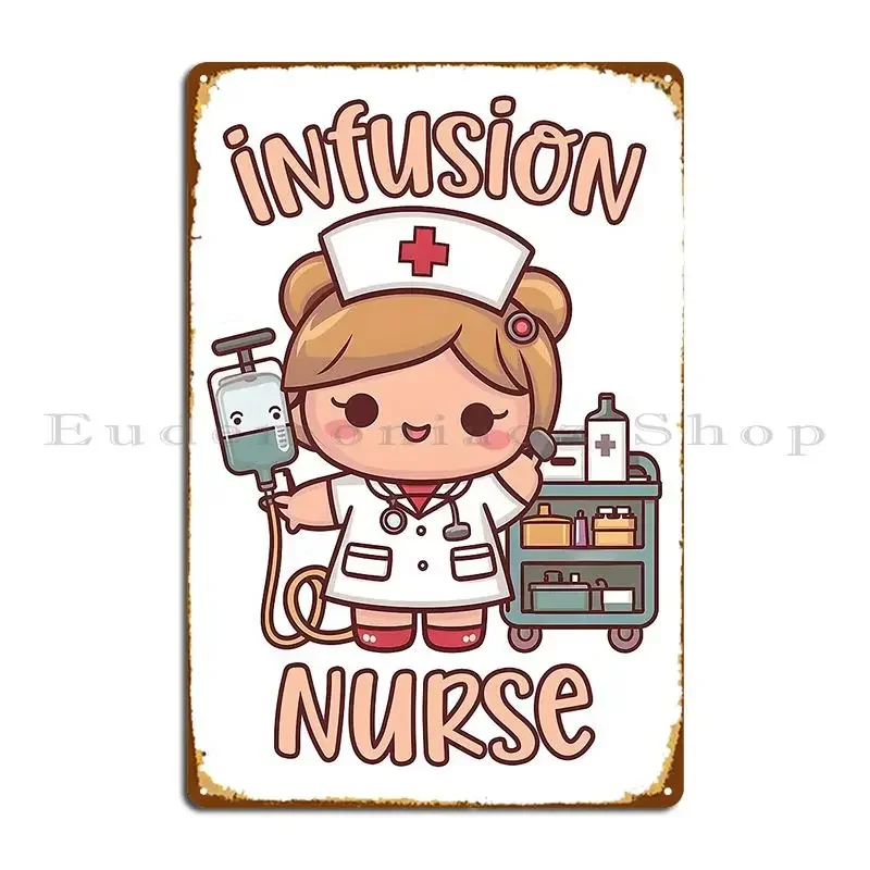Infusion Nurse Iv Nurse Metal Sign Plaques Rusty Decoration Printing Garage Tin Sign Poster