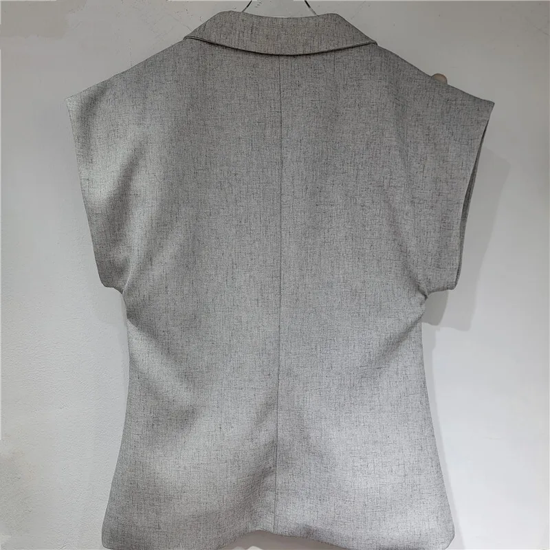 HKSH Herbst Neue Frauen High Street Stilvolle Dreidimensionale Blume Einzigen Taste drehen-unten Kragen Casual Trendy Weste HK7801