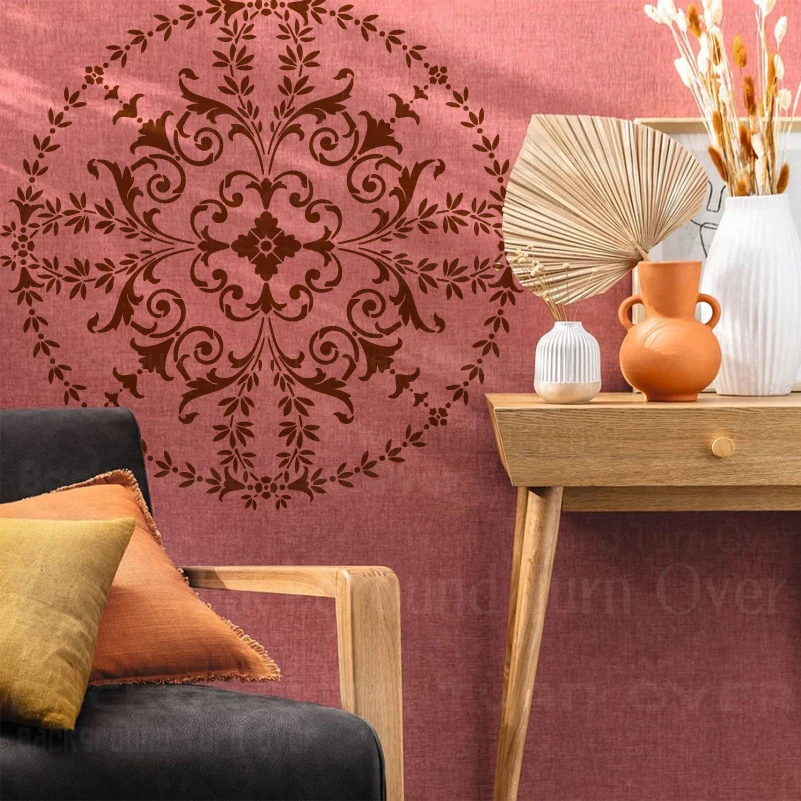 

40cm - 80cm Wall Stencil For Plaster Template To Paint Furniture Makers Decorative Decor Decors Painting Target Rococo S450
