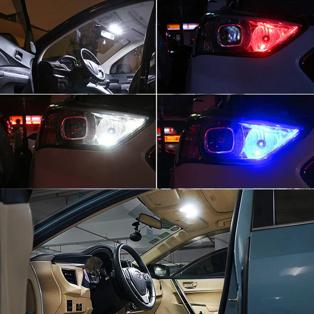2 шт. светодиодных ламп T10 W5W для габаритного освещения ​ Canbus для Suzuki Alto 1994-2008, Baleno 1995-2016, Celerio 2014-, Grand Vitara 1998-2016