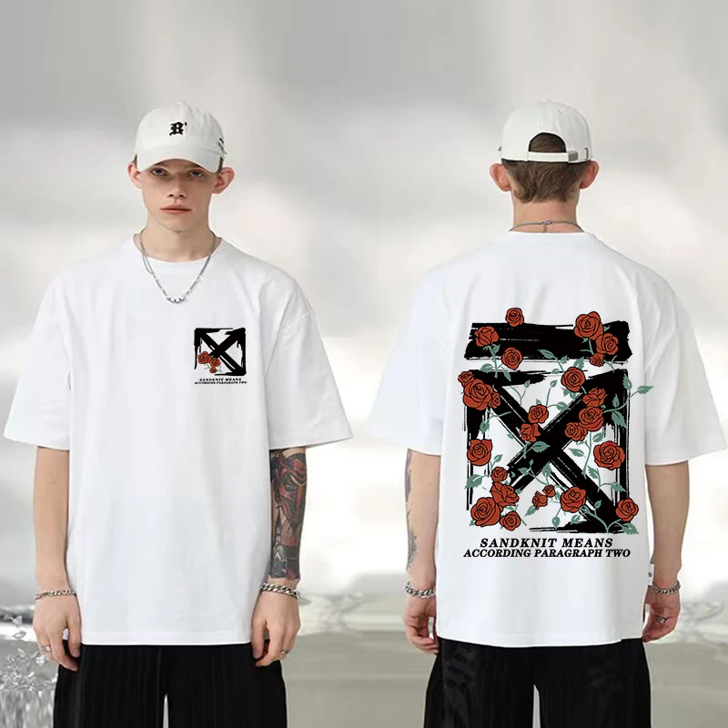 

2025 Oversized Luxury Shirt Men Women TShirt Summer Cotton Print Streetwear Vintage Oversized Free Shipping Tee Unisex Tops