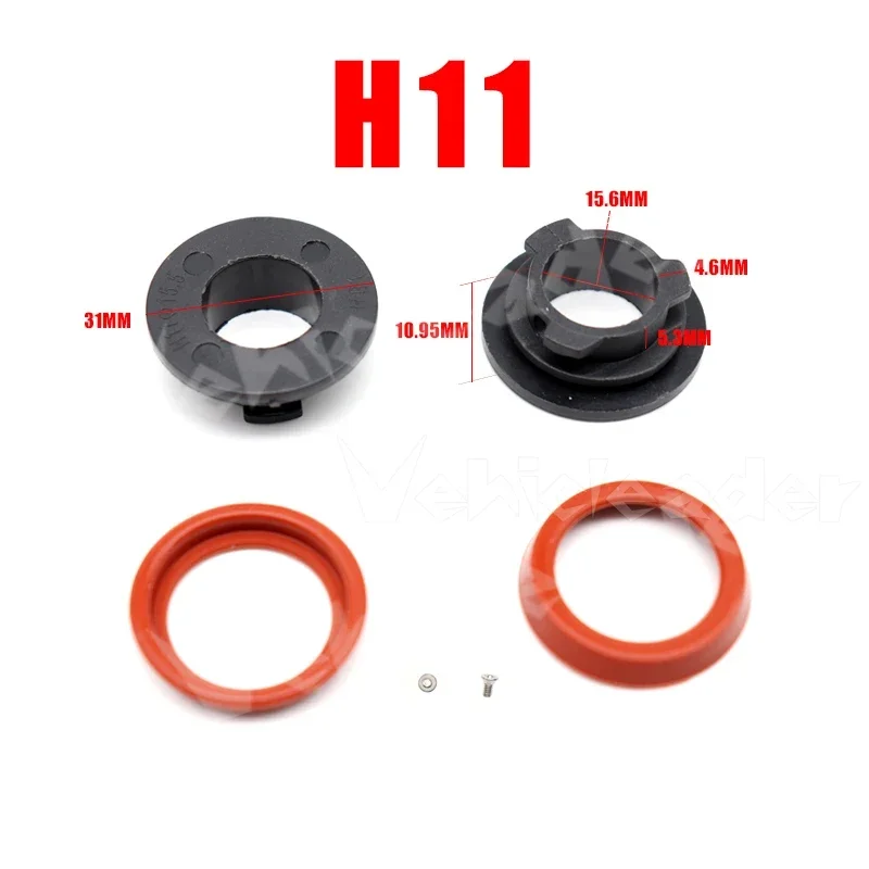 2Pcs H11 Car LED Headlight Bulb Adapter Holder Base Sockets Headlamp Retainers