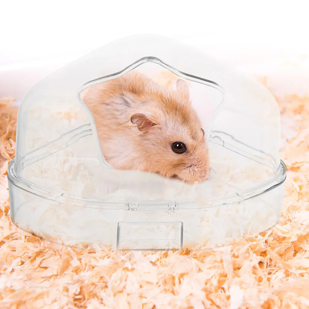 

Hamster Bathroom Sand Bath Box Guinea Pig Plastic Toilet Clear Bath Basin Small Pet House Litter Container Rat Hideout Tub