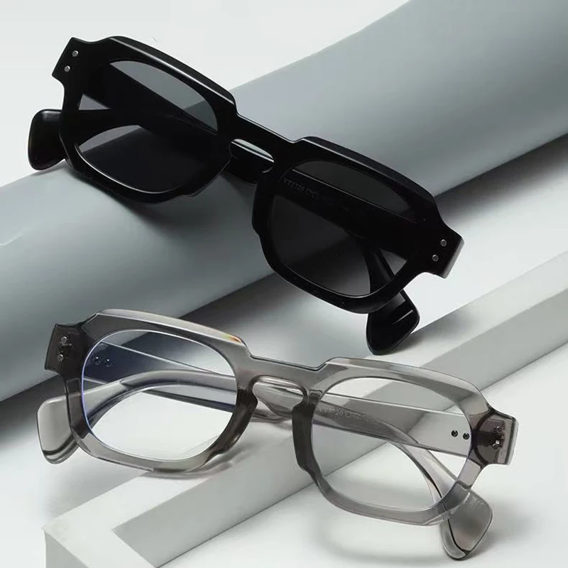 Neue Vintage Quadratische Sonnenbrille für Damen und Herren Marken-Rechteck-Sonnenbrille Ovale Brillen für Männer und Frauen