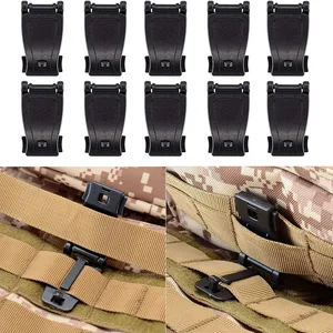 Mehrzweck Molle Clip für Taschen und Rucksack, taktischer Gürtel, Gurtanhang, Dominator -Verbindung, Schnallenmanagement -Tool, 10pcs 8 Hauptverkaufs -Rucksack -Chaos - №6
