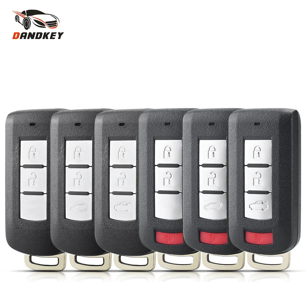 KEYYOU 2/3/4 Buttons Keyless go Smart Remote Car Key Shell For Mitsubishi Lancer Outlander ASX Eclipse Cross Pajero Shogun