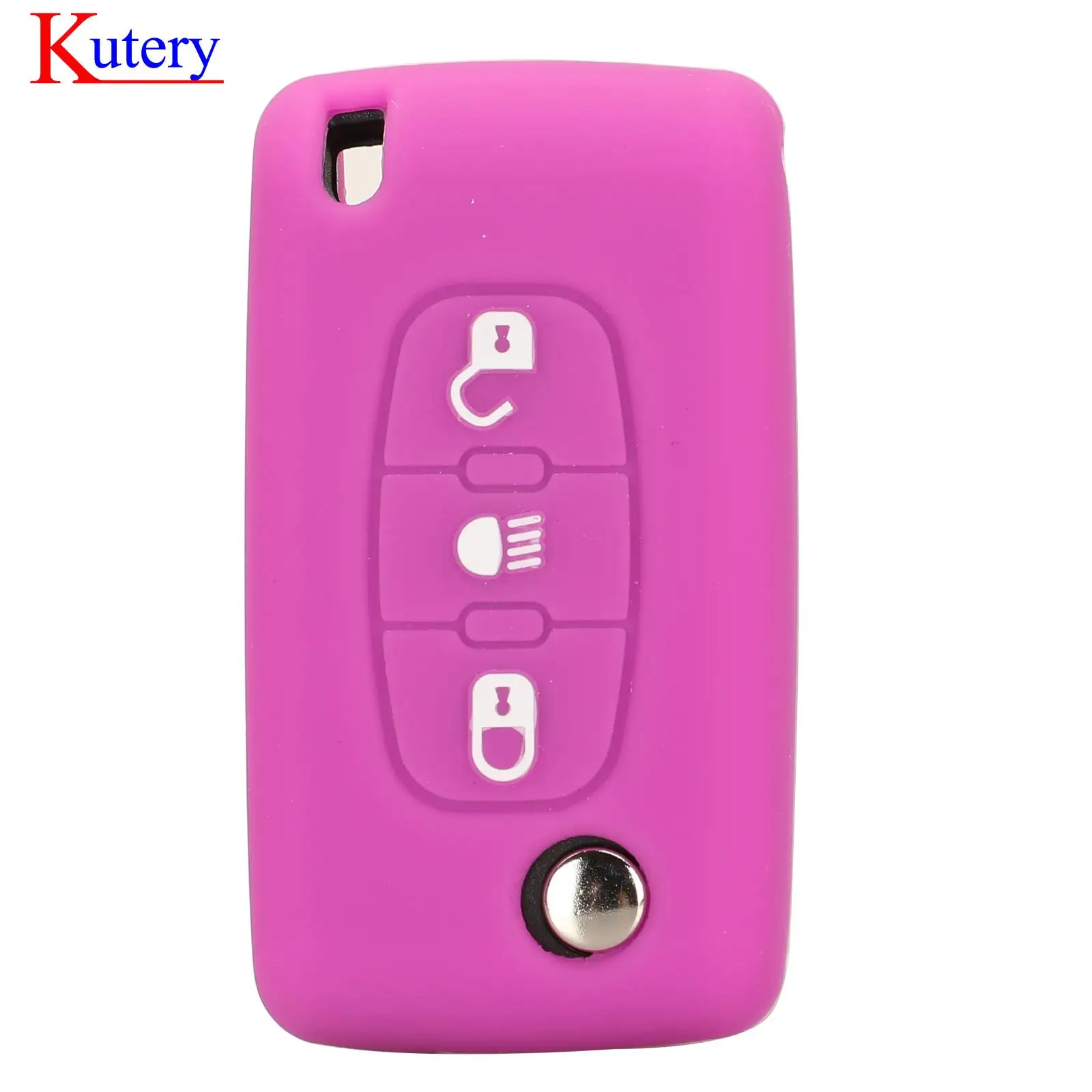 jingyuqin 3 Button Smart Remote Color Rubber Silicone Car Key Cover Auto Case For Citroen C4 C6 C4 Picasso C5 Protector Replace