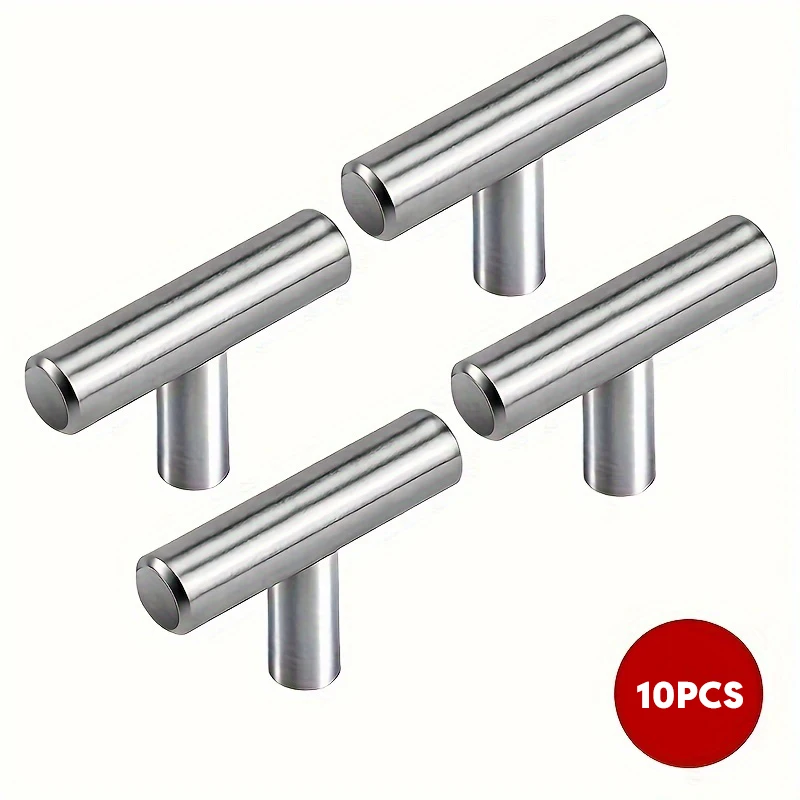 

10 шт., ручки для шкафа из нержавеющей стали, современные матовые золотисто-черные ручки для кухни, прочная ручка для ящика мебели