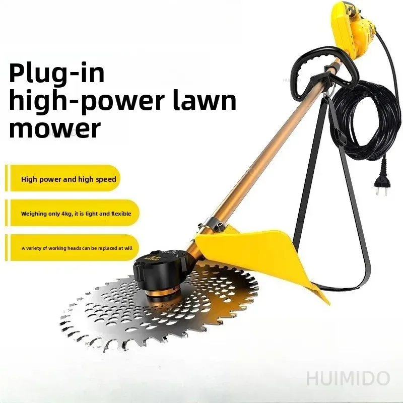 220V High Power Household AC Electric Lawn Mower Plug-in Garden Mower All Copper Motor