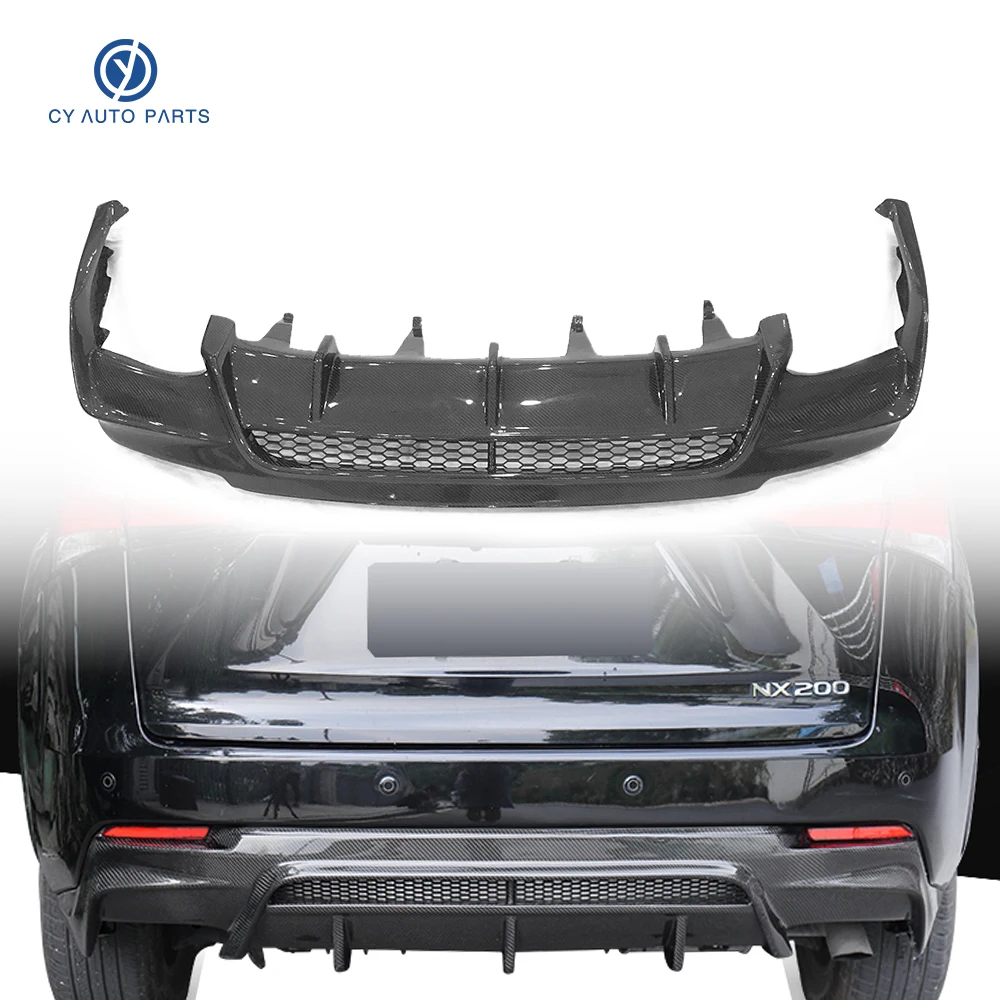 Real Carbon Fiber Rear Bumper Lip Diffuser Cover For Lexus NX