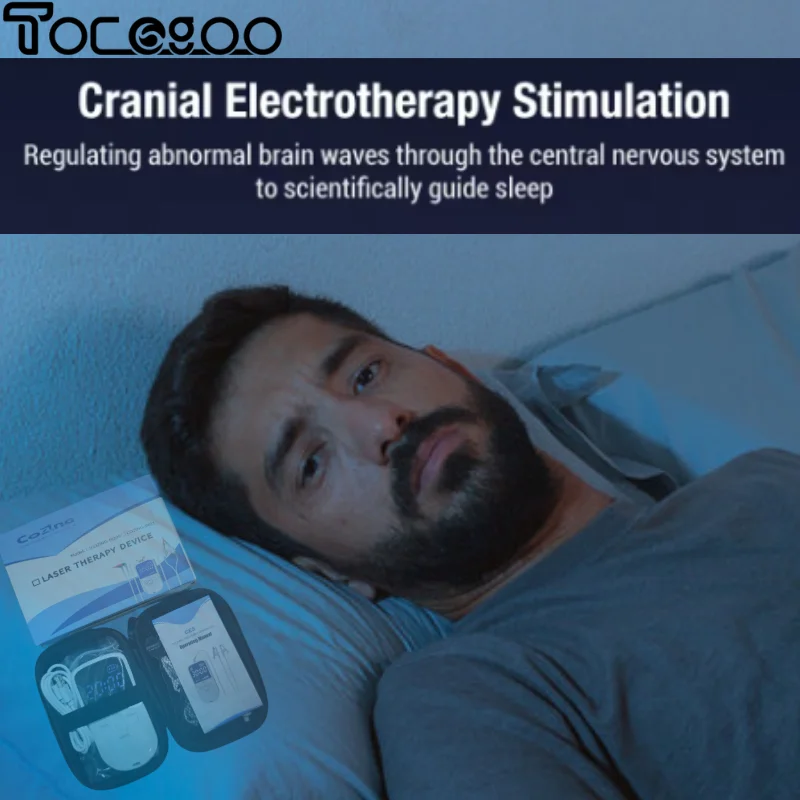 

Clinical Grade Microcurrent Electrotherapy CES Device for Depression Relief Tension Headache Sleep Optimization Home Wellness