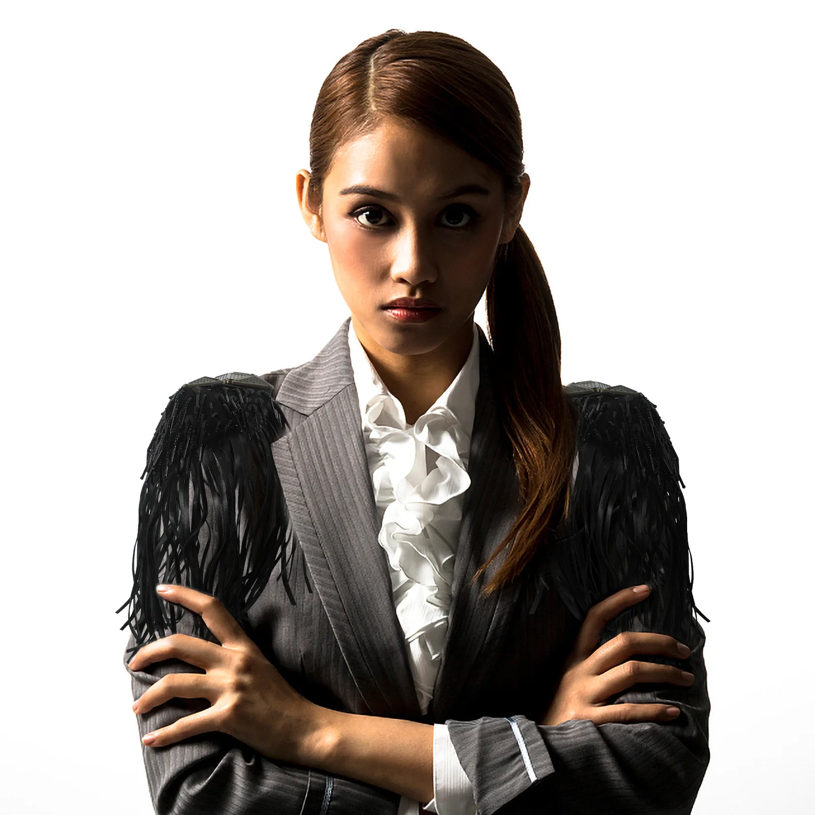 

2Pcs Shoulder Epaulets Tassel Fringe Decor Premium Lightweight Badge for Men Women Fashion Costume Accessory Add-on