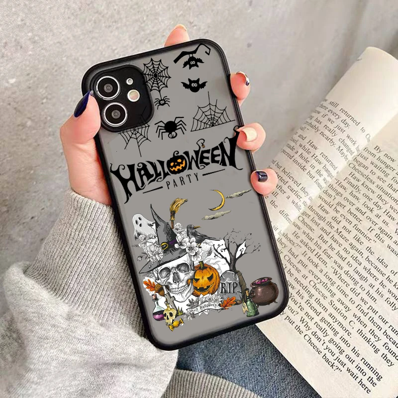 Halloween Phone Case for iPhone 15 14 13 12 11 Pro Max XR X XS Max Mini 7 8 Plus SE Shockproof Matte Cover for iPhone 11 case