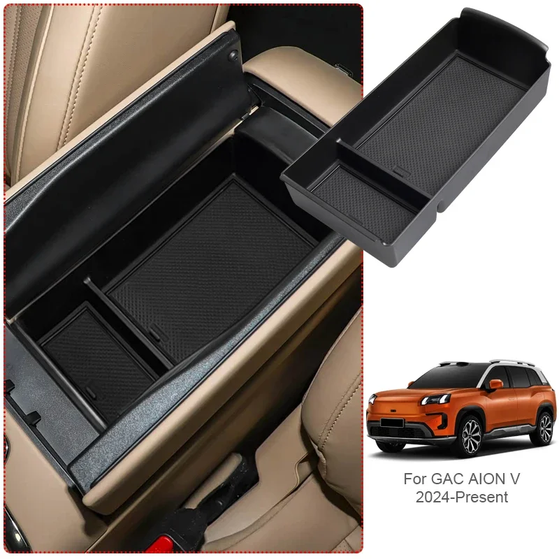 

Для GAC AION V 2024-настоящее время, автомобильный подлокотник, ящик для хранения, ABS, органайзер для центральной консоли, внутренний ящик для хранения, аксессуары для уборки