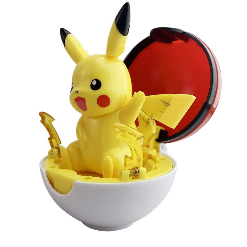Pokemon Figur Bulbasaur Eevee Charmander Squirtle Pikachu Piplup Cubone Mimikyu Jigglypuff Pokeball Spielzeug Ornament Puppe – Detail 21