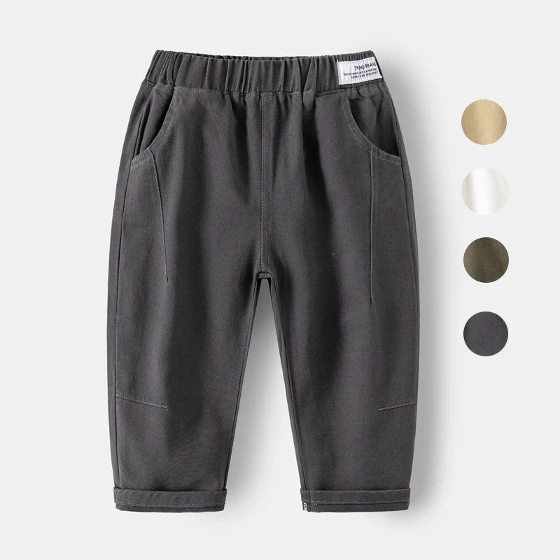 Boys Pants Kids Toddler 2 to 3 4 5 6 7 8 Years Black White Green Brown Children Trousers Carrot Pants Spring Autumn Korean Pants