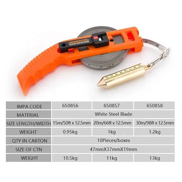 30 Meter Or 98 Feet Metric And Inch Stainless Steel Oil Gauge Tape Oil Measuring Tape With Brass Weight