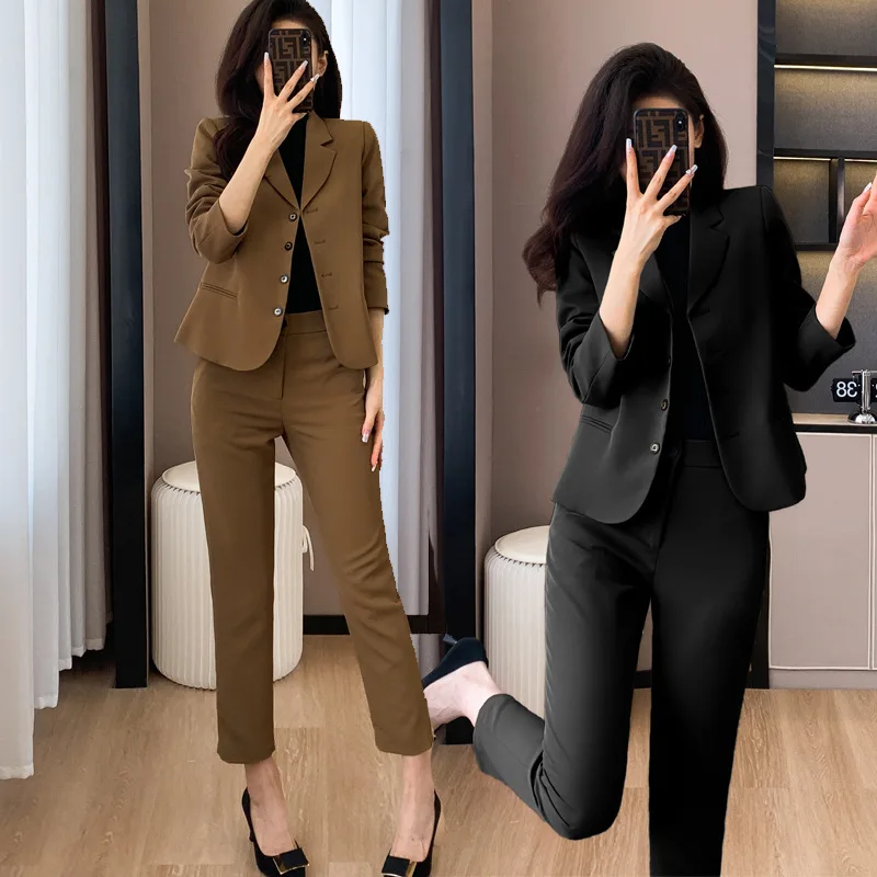 

Business Suit Women's Autumn 2023 New Temperament Goddess Style Formal Wear Short Small Business Suit Coat Overalls