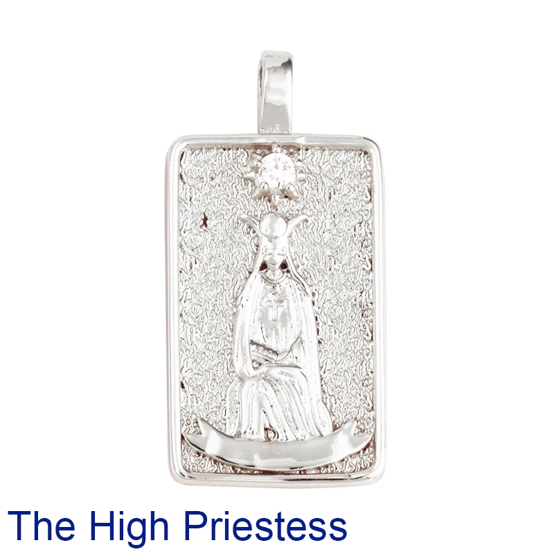 Tarot Karten Charm Anhänger, 2021 Neue 18K Reales Gold Überzogene DIY Schmuck Zubehör für Armbänder Halsketten Machen M06 – Detail 38