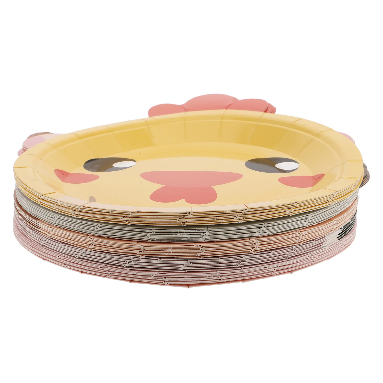 

50Pcs Farm Birthday Party Plates Durable Thickened Animal Design Disposable Paper Plates for Farm Theme Celebration