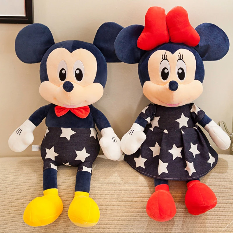 Disney Cute 30cm Plush Doll Mickey Mouse Minnie Soft Stuffed Toy Children Xmas Birthday Plushie Gift Toys