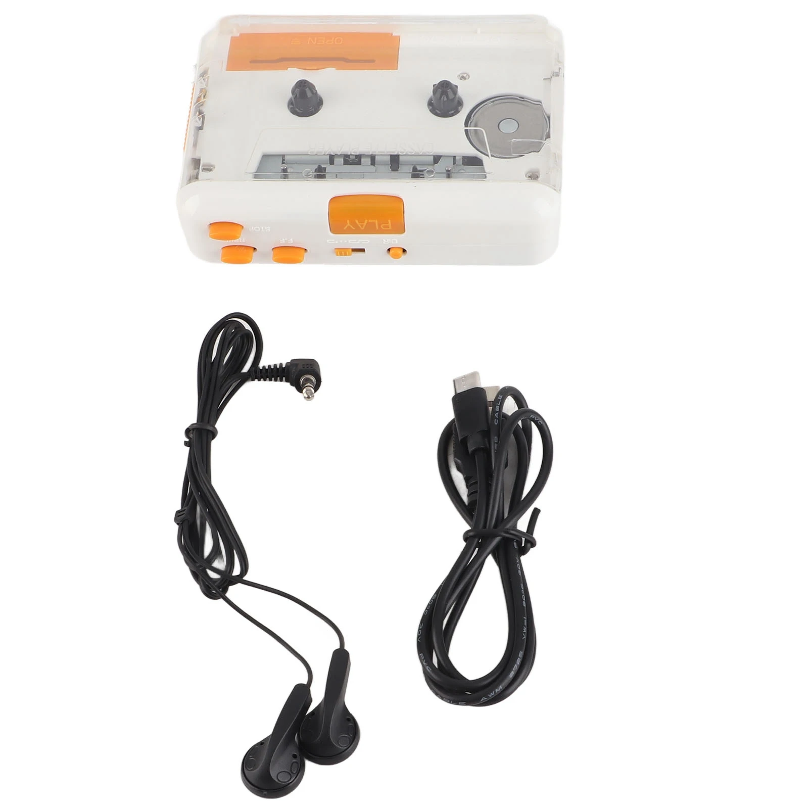 USB Cassette Converter Plug and Play Portable MP3 Music Tape Player with Earphone for PC MP3 Tape Player USB Cassette Converter