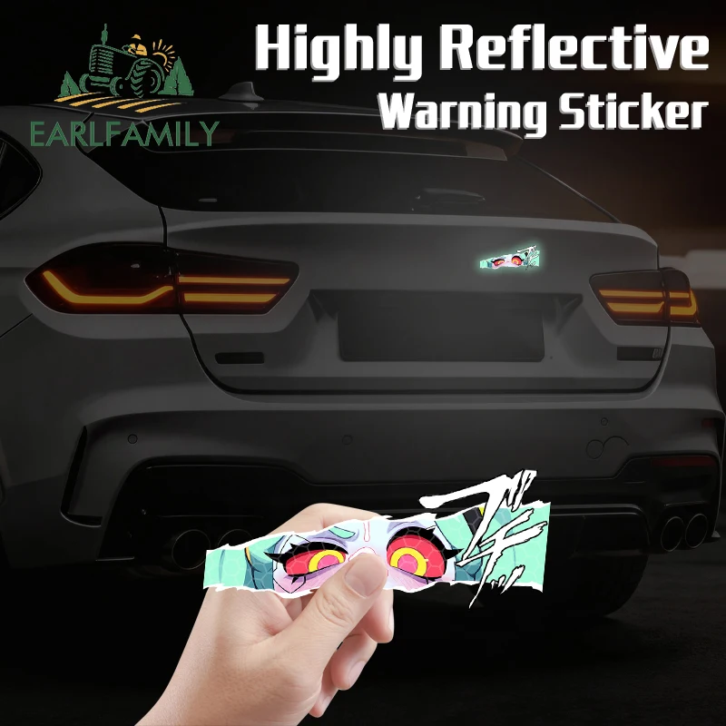 EARLFAMILY Rebecca Eyes Tear Car Stickers Reflective Motorcycle Helmet Decals DIY Suitable for Car Wiper Door Window Stickers