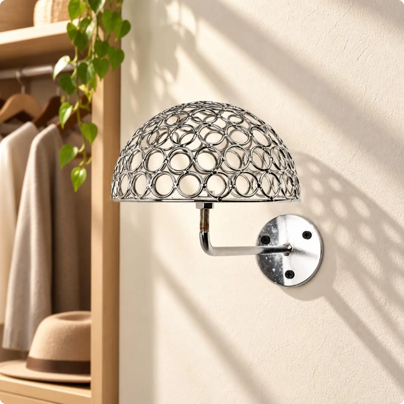 Metal Wall Hat Display Holder Easy to Install Semicircular Dome Hat Wall Mount Cap Organizer Sturdy Long-Lasting for Boutiques