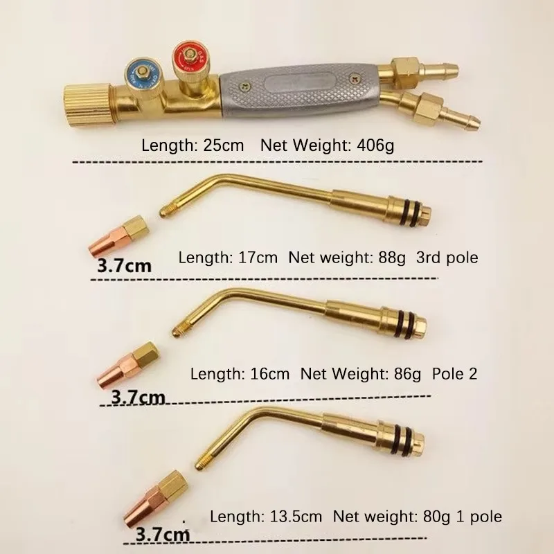 Oxygen Acetylene Gas Welding Torch Propane Gas Liquefied Gas Heating Gun Air Conditioning Copper Pipe Maintenance Tool