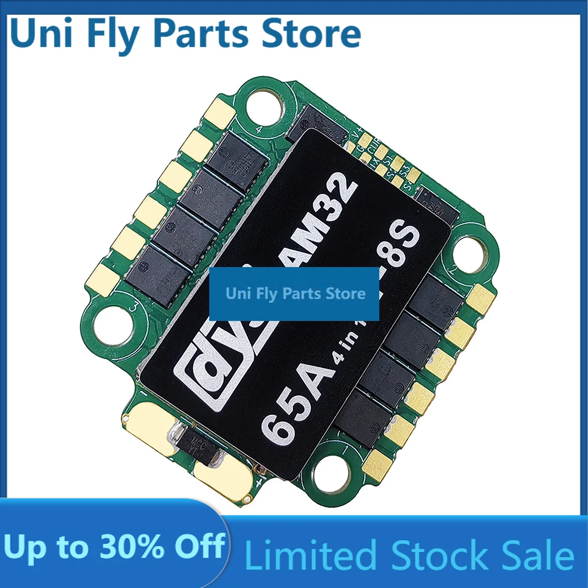 UniFlyDYS F7 F722 Stack Flight Controller 30x30 / AM32 65A 4-in-1 2-8S Brushless ESC / For FPV Racing Drone Freestyle Drone Quad