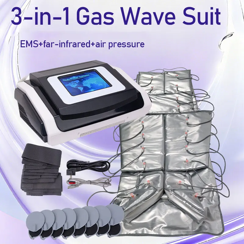 Portable 3-in-1 EMS Hot Compress Massage, Hydrotherapy, Air Pressure Massage, Body Management, Beauty Salon for Home Use