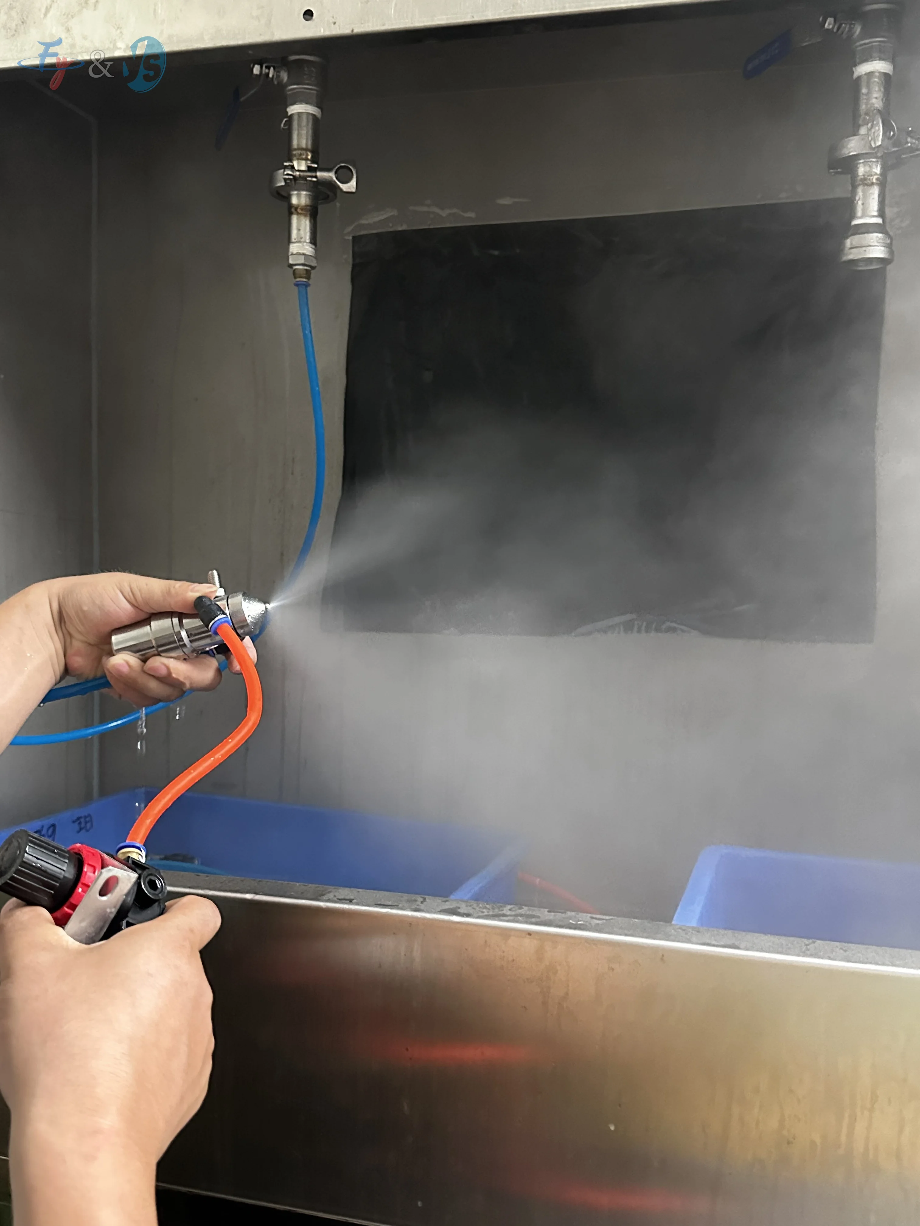 316SS  Anti‑Drip Air Atomizing Nozzle Two‑Fluid Spray Head Hyperfine Mist For Humidification Cooling Dust Removal Painting
