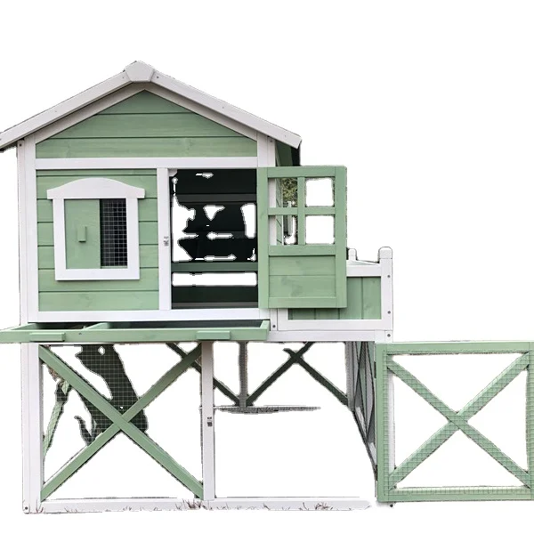 

New Design Solid Pattern Small Pet Chicken Cage with Planter Wood Pet Cage House