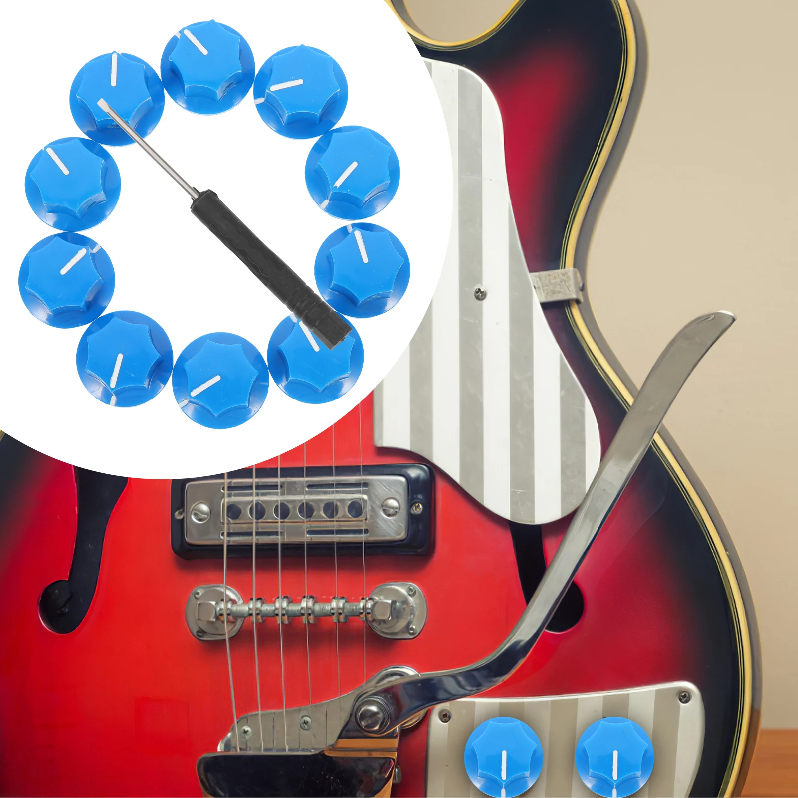 

1 set 1 set Potentiometer Knob Hats Volume Electric Guitar Plastic Guitar Potentiometer Caps Replacement Parts Accessories Bass