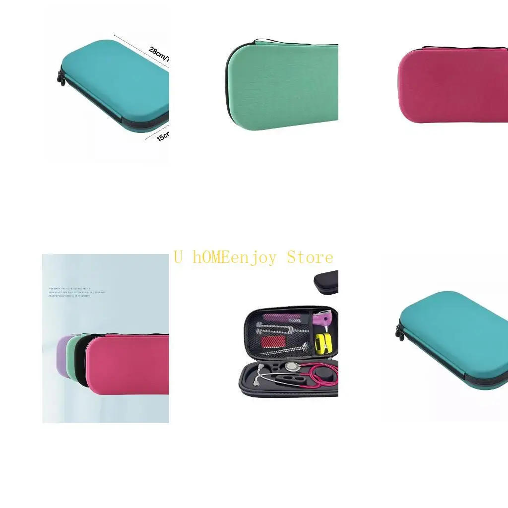 

B0KF жесткий портативный водонепроницаемый чехол из ЭВА для переноски, коробка для хранения, сетчатые карманы для стетоскопа,