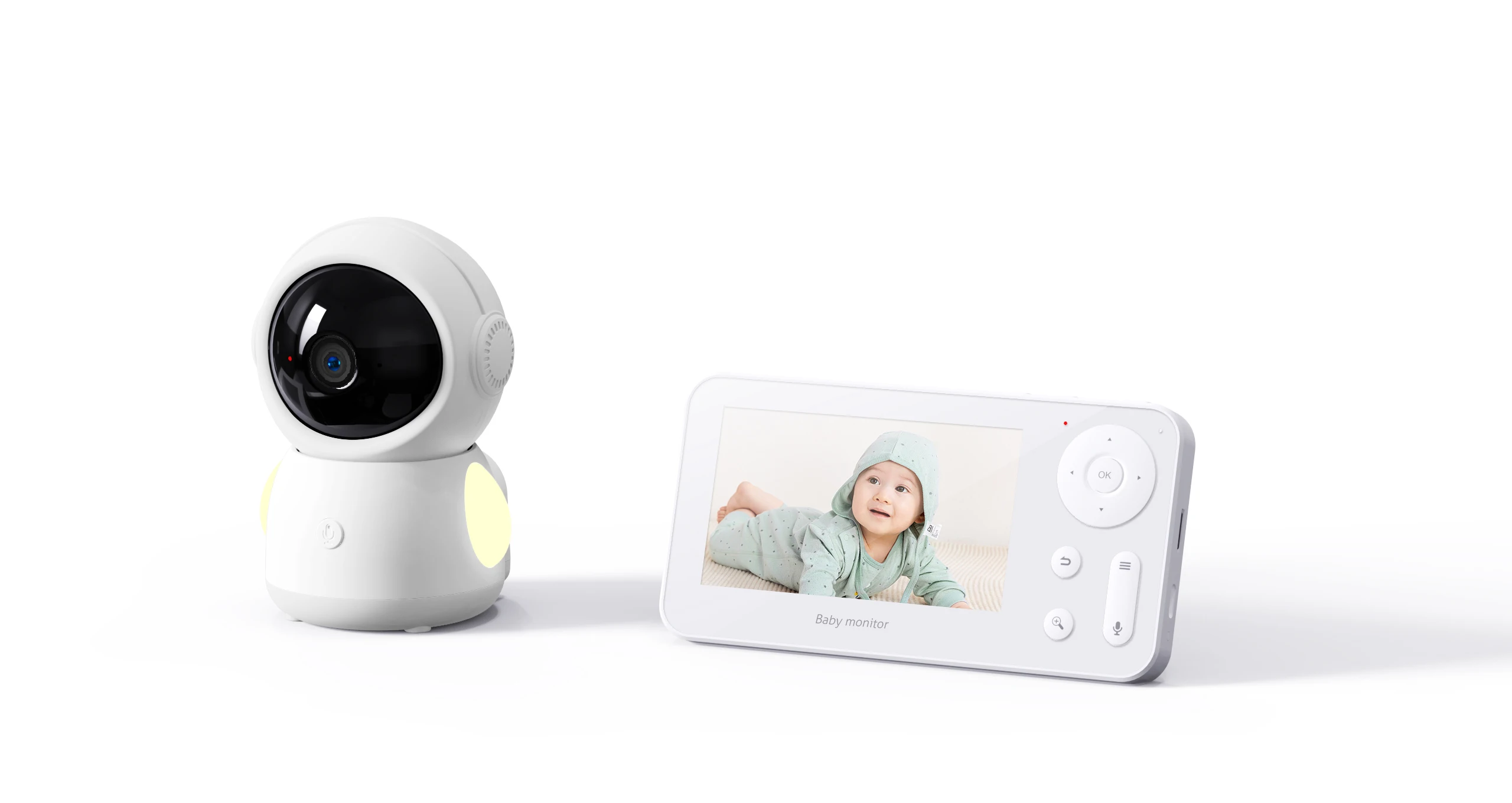 4.3Inch Screen 2MP 1080P Full Color  Intercom WIFI  Baby Monitor  Wireless PTZ Night Vision Feeding Remind BabySitter Camera