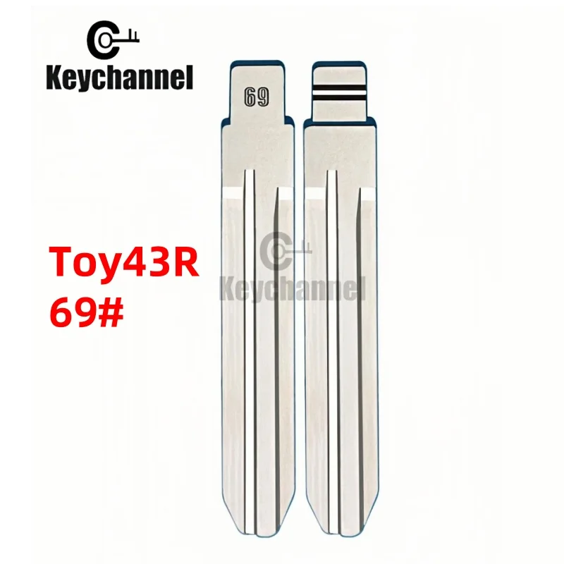 10pcs/lot Car Flip Key Blade Lishi TOY43R KD Key Blank 69# for Subaru Forester Impreza Suzuki Chevroletfor KEYDIY Xhorse Remote