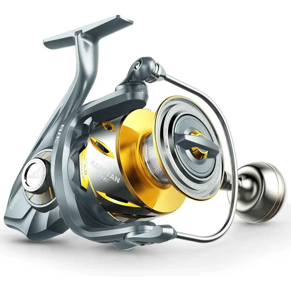 

Elite Saltwater Spinning Reel - IPX6 100% Waterproof – Up to 55LBs Max Drag Big Game Fishing Reel