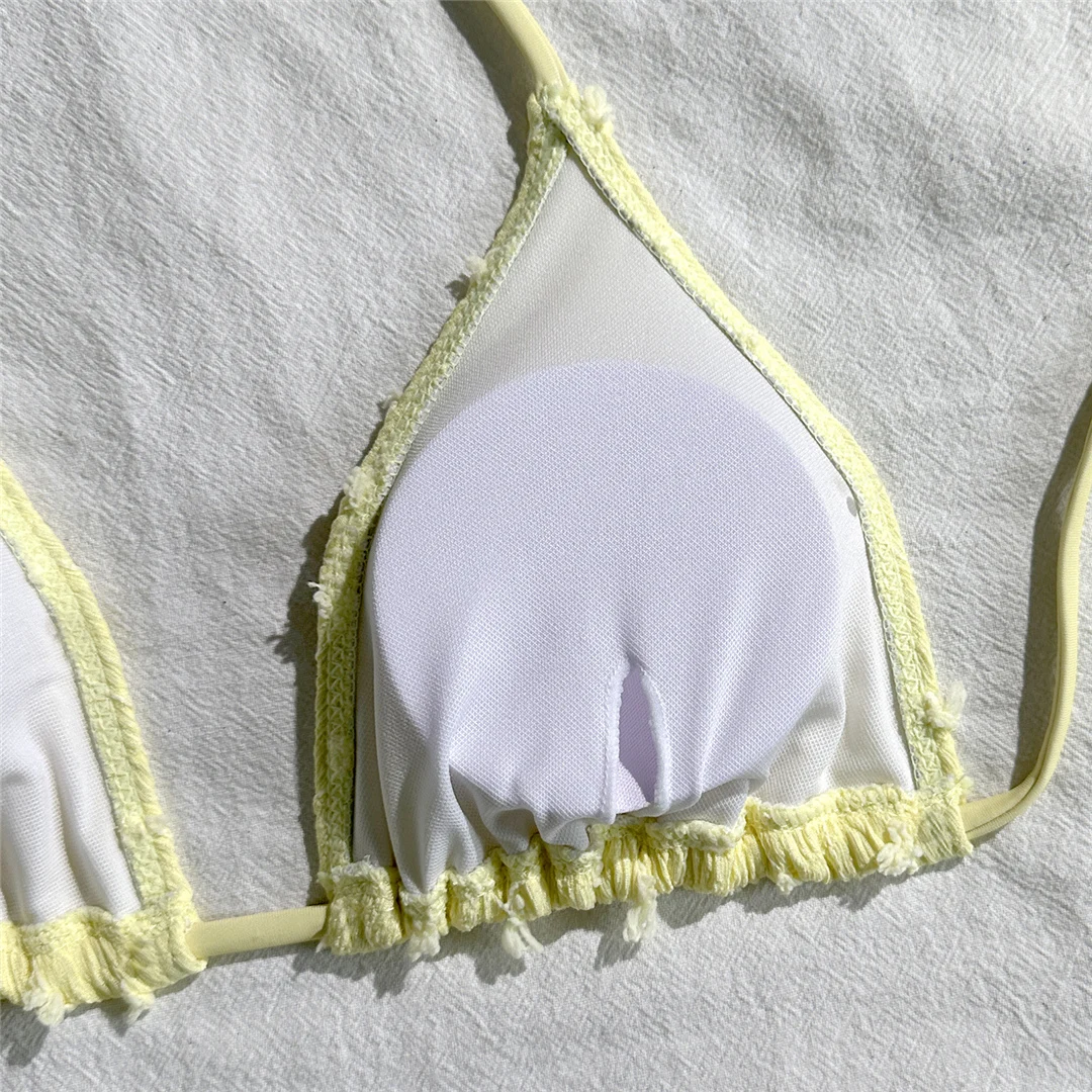 4 Farben, verführerischer Bikini mit Trägerdesign, Damen-Badeanzug, dreiteiliges Bikini-Set mit Shorts, Damen-Badebekleidung, Badeanzug, Schwimmbekleidung V7843W. – Detail 22