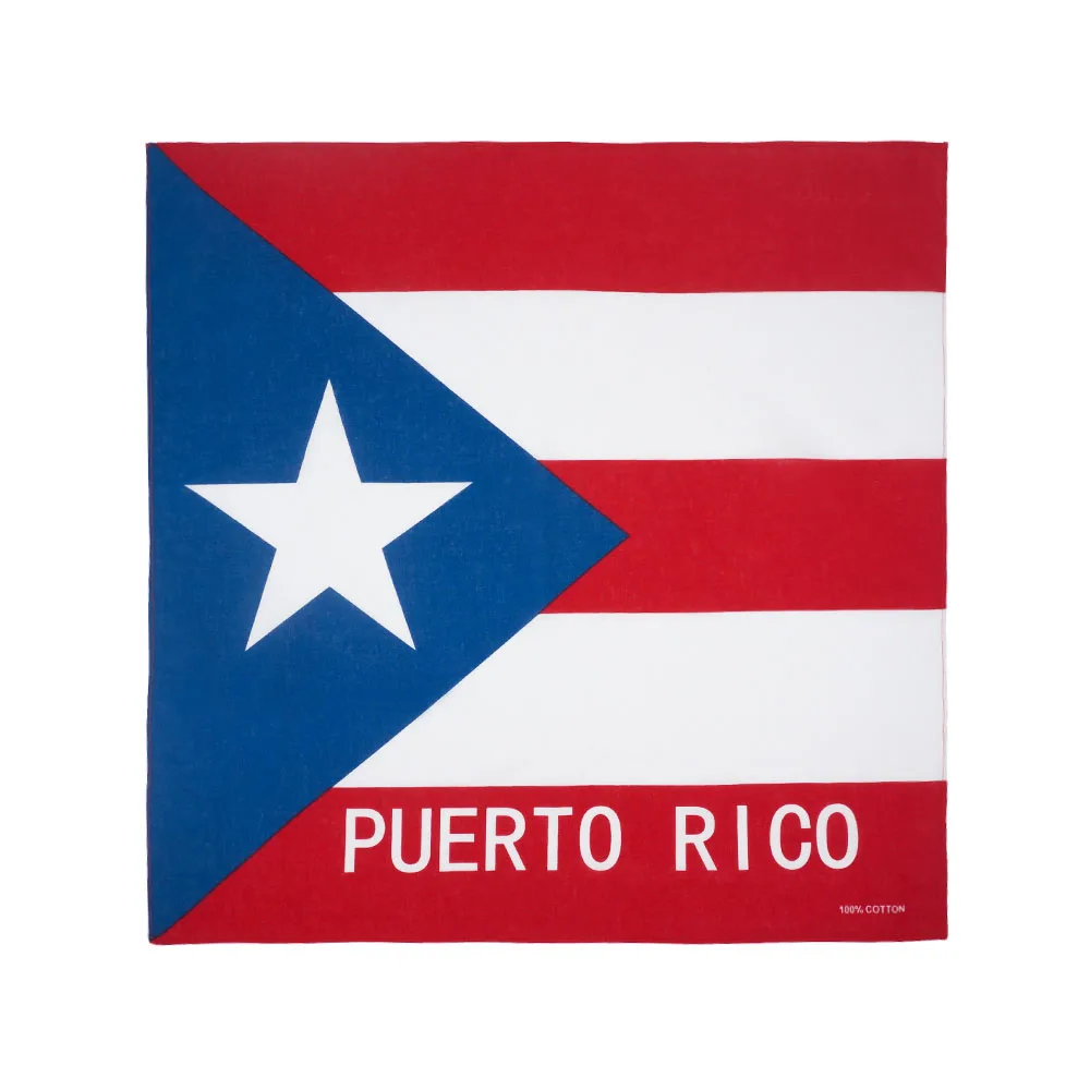 100% Katoen Bandana Jamaica Haiti Dominica Barbados St. Kitts Guyana Nationale Vlaggen Punk Sjaal Rijden Hoofdband Dansende Haarband