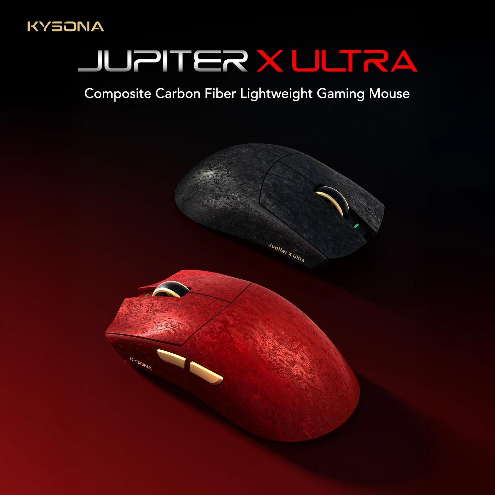 CORRE!!!! Mouse Sem Fio KYSONA Jupiter X Ultra 3950 54L15, Fibra de Carbono