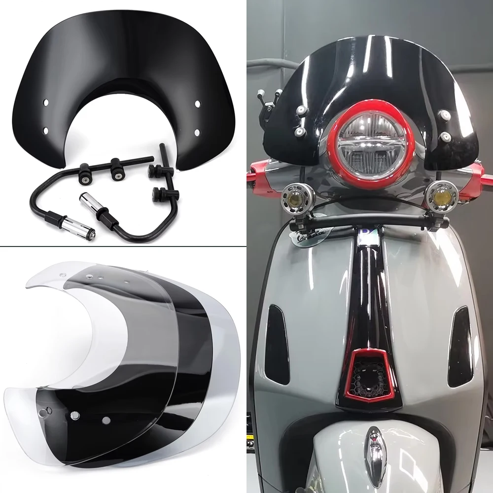 

Windshield Windscreen For Piaggio Vespa LX50 LX125 LX150 GT200 GTS125 GTS250 GTS300 / LX 50 125 150 / GTS 125 250 300