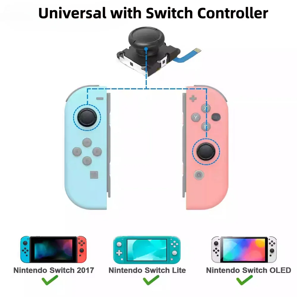 Picture 5: 2pcs Replacement 3D Analog Joystick for Nintendo Switch Lite and Joy-Con Left or Right Analog Thumb Stick Joystick Replace