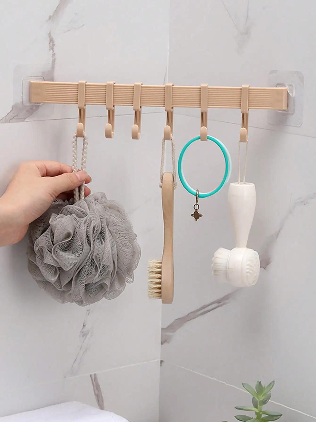 

1 Seamless Hook, No Punching Towel Rack Adjustable