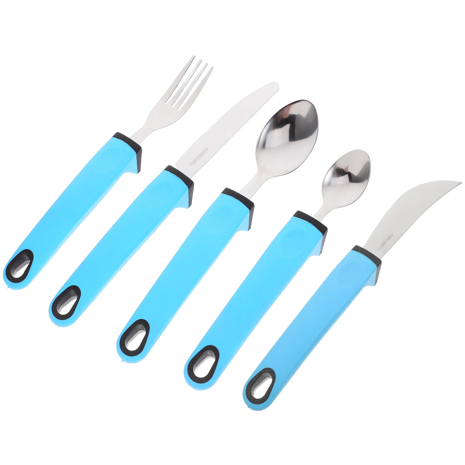 

Elderly Tableware Stainless Steel Adaptive Utensils for Disabled Portable Adult Flatware