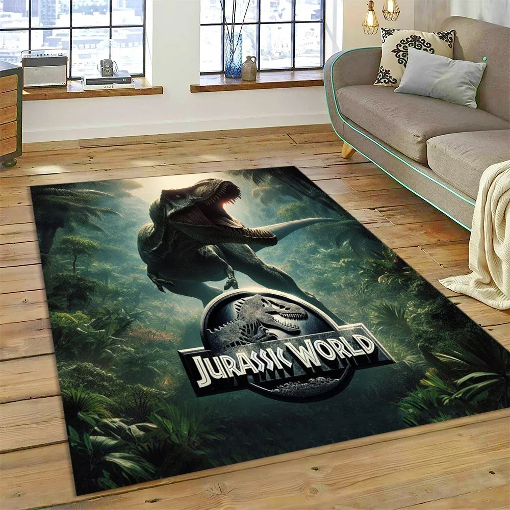 Cartoon Jurassic Park Dinosaur Dino Carpet Rug for Bedroom Living Room Home Sofa Decoration,Children Game Large Decor Floor Mat