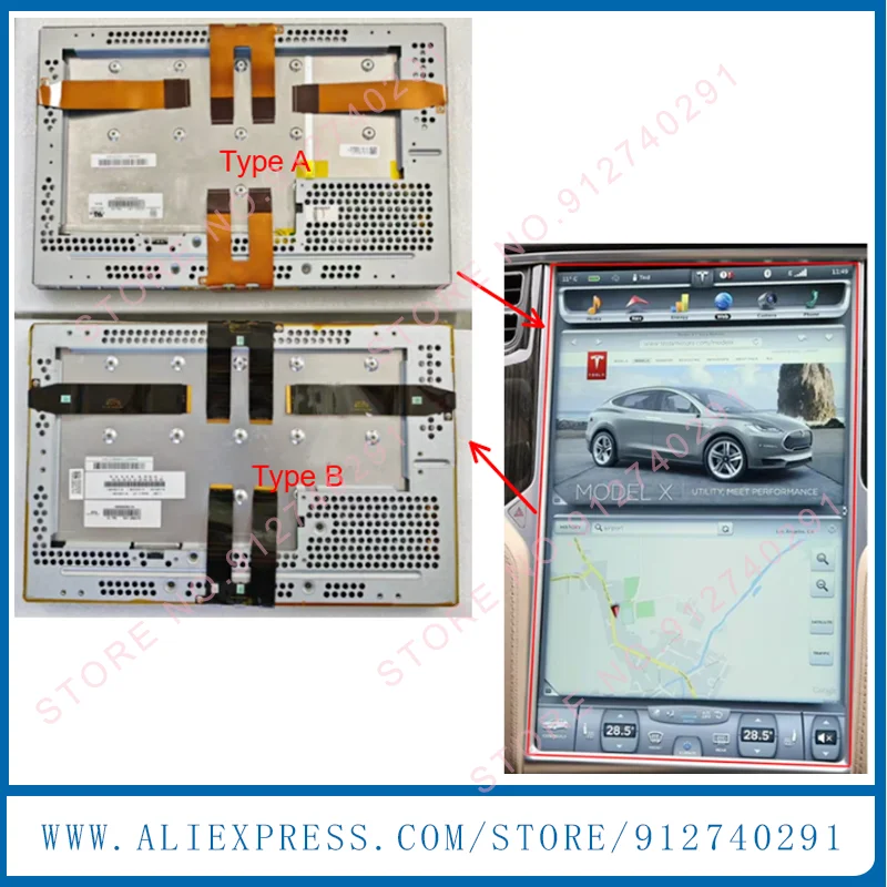 

G170J1-LE1 Original 17 Inch LCD With Touch Screen With PCB For Tesla Model S Model X 12-17 Central Control LCD G170J1 LE1