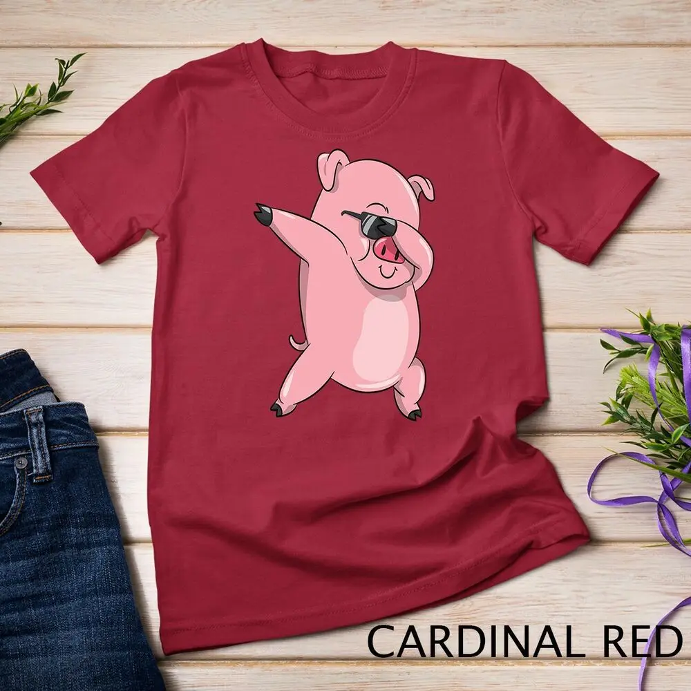 Cool and Funny Dabbing Pig Unisex T-shirt