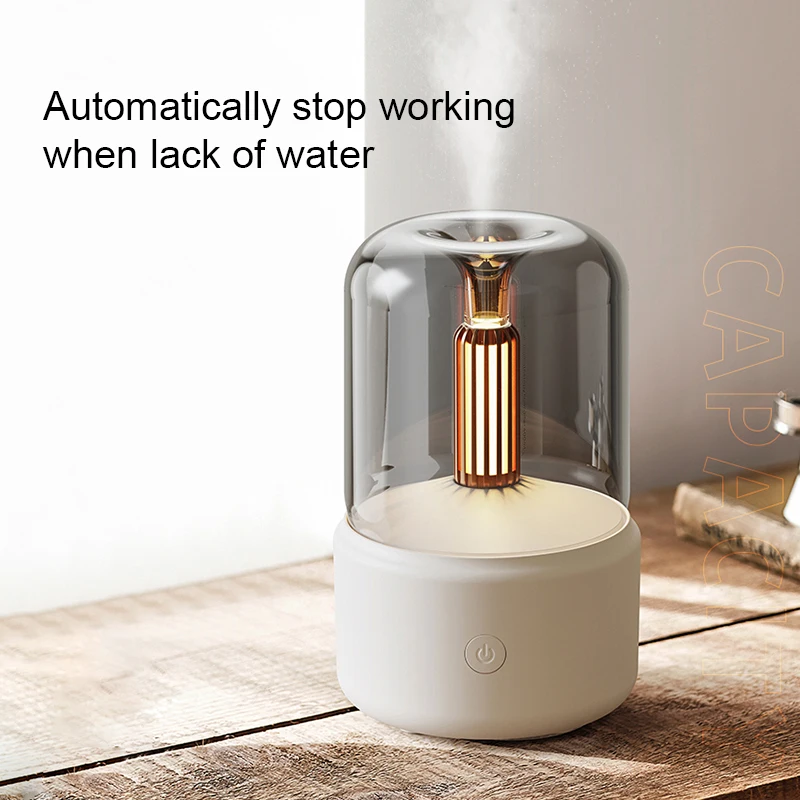 Retro Filament Lamp Aroma Diffuser USB Cool Mist Humidifier 120ml Quiet Essential Oil Diffuser Timing Night Light Home Gift