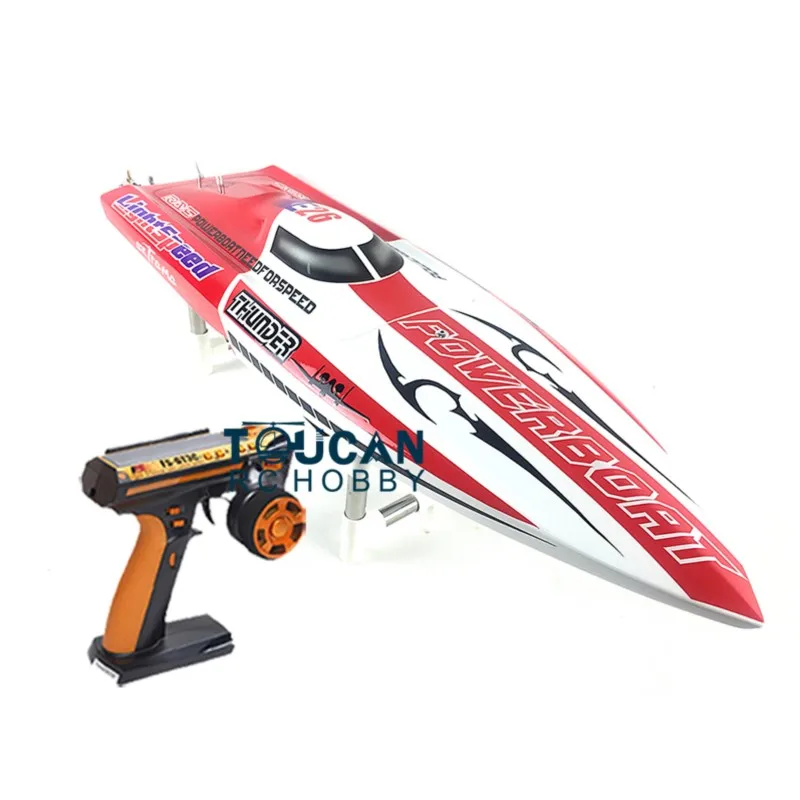 E26 25.2" Fiber Glass Red Electric Racing RTR RC Boat W/ Motor Servo ESC Battery THZH0027